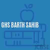 Ghs Barth Sahib Secondary School Logo