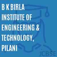 B K Birla Institute of Engineering & Technology, Pilani Logo