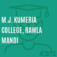 M.J. Kumeria College, Rawla Mandi Logo